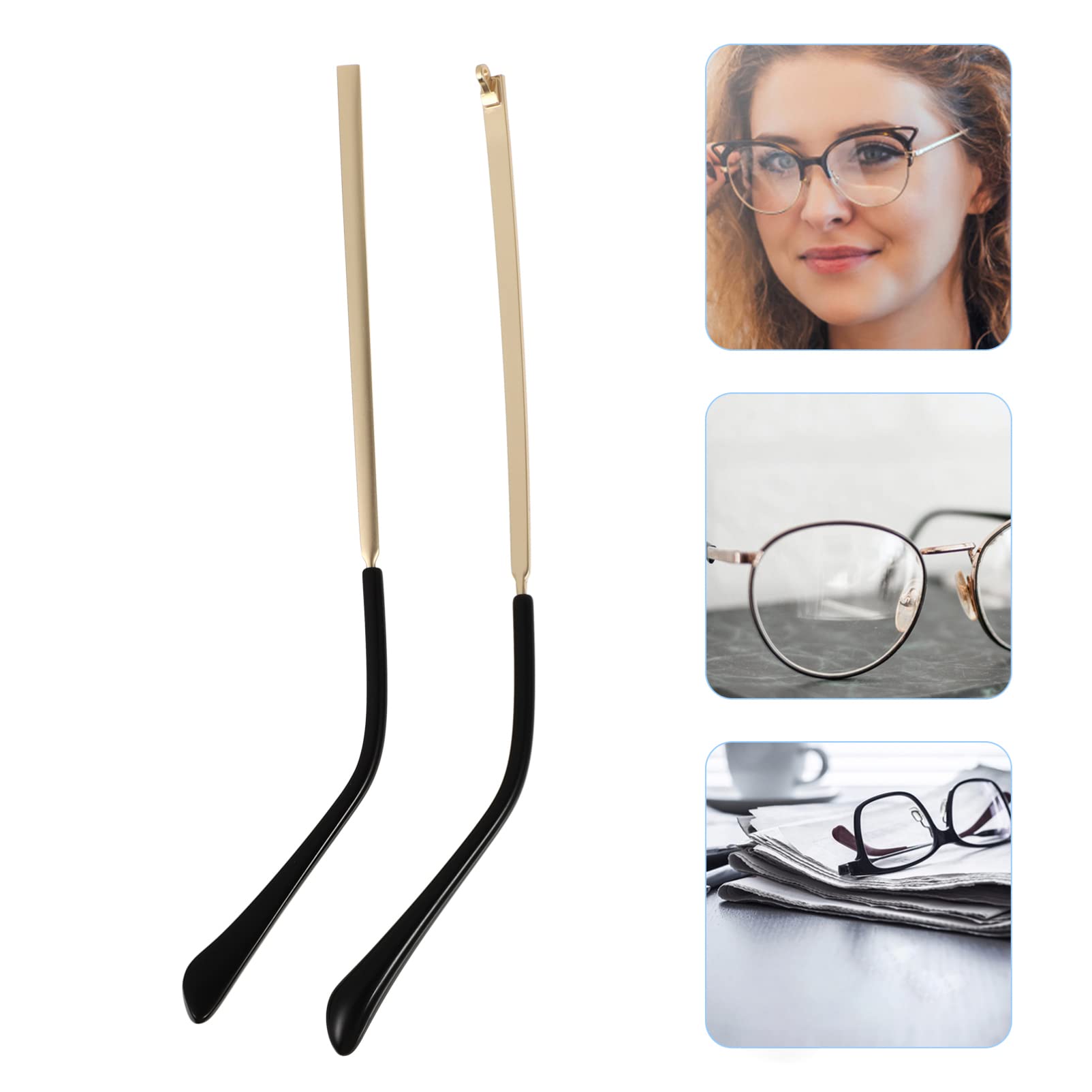 DIY replacement arm with golden finish for eyewear