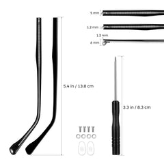 Durable metal eyeglass arm suitable for most frames