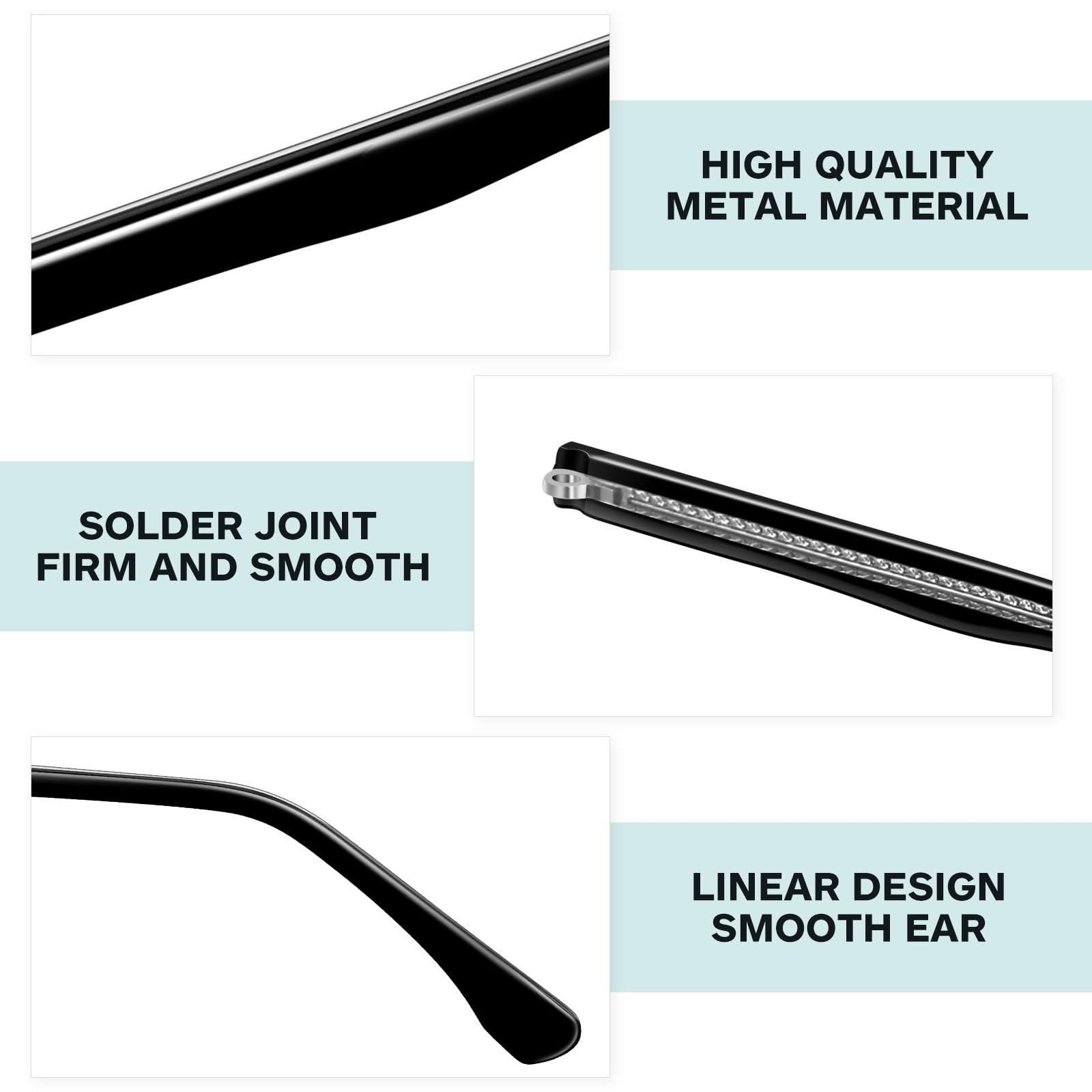 Easy-install eyeglass temple replacement arm