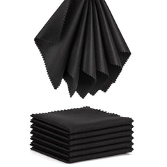 Black microfiber eyeglass cleaning cloth, 5x6 inch – ultra-soft
