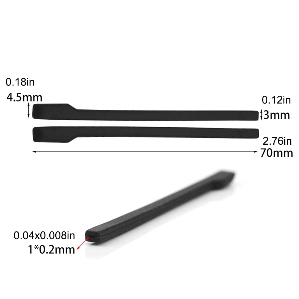 Anti-slip silicone end tips for eyeglasses – black