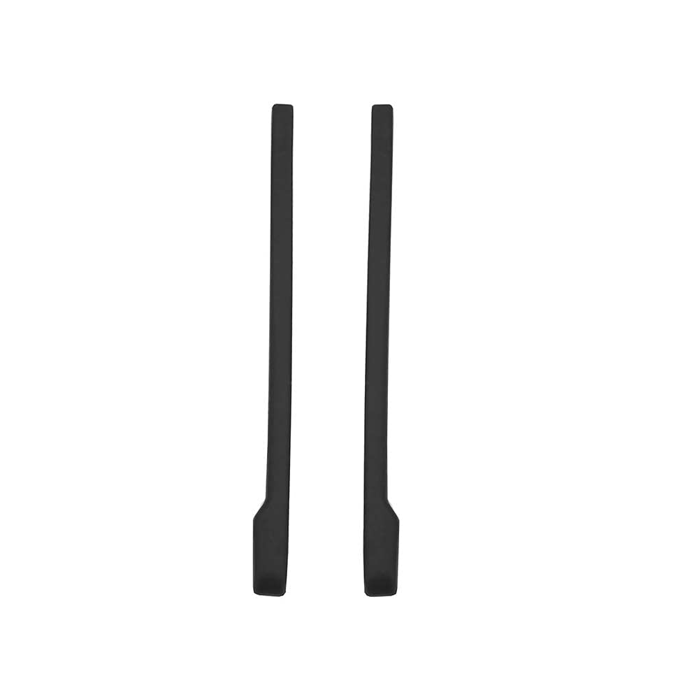 Packaging view of eyeglass end tips in black silicone