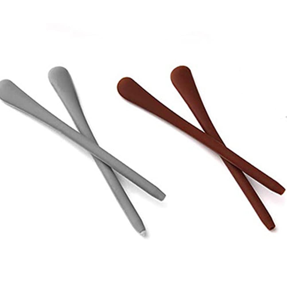 Gray silicone eyeglass end tip - anti-slip