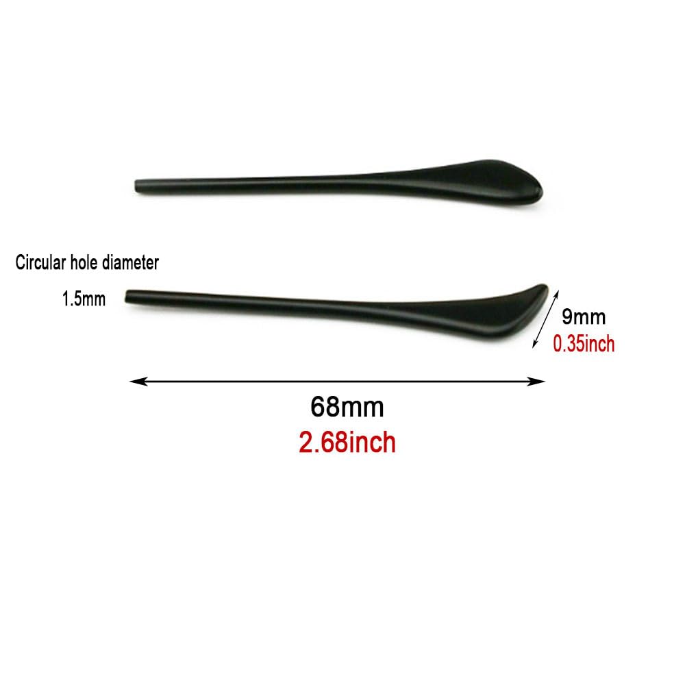 Packaging showing 2 pairs of eyeglass end tips