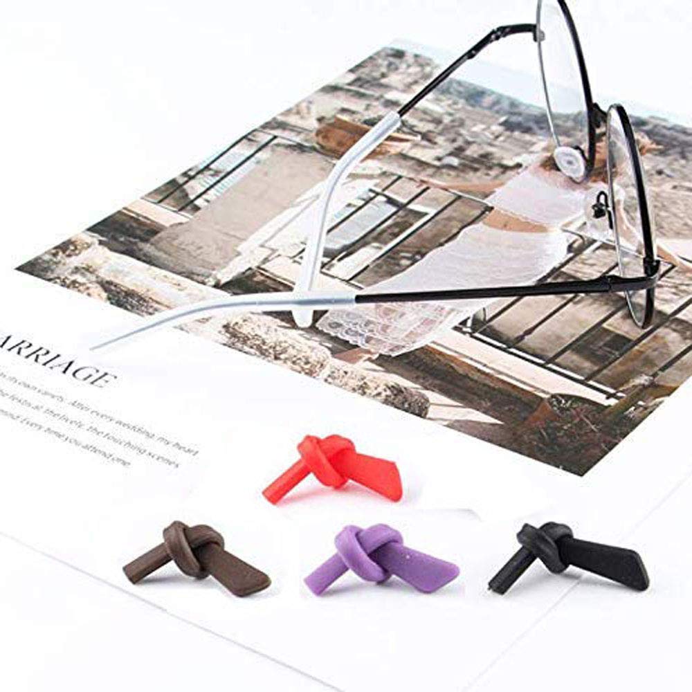 Thin flat-wire eyeglass arms compatible with silicone end tips