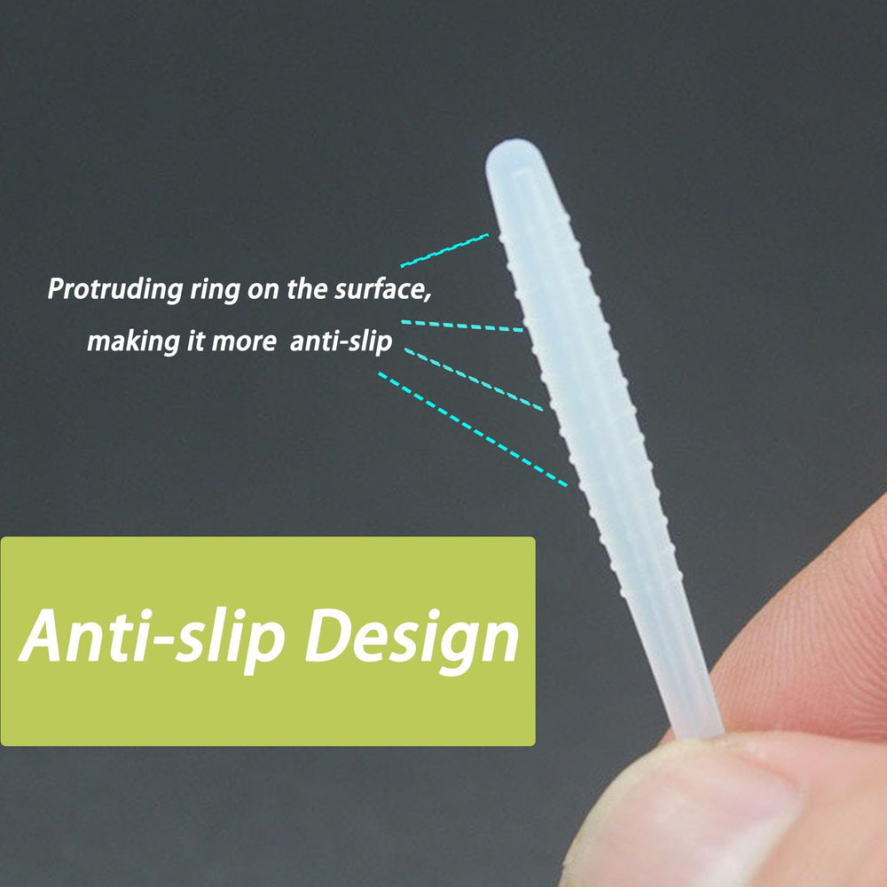 Pack of 4 pairs silicone eyeglass end tips with anti-slip design