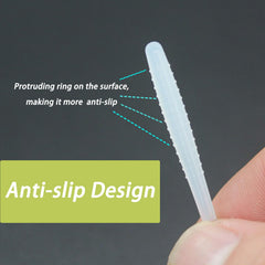 Pack of 4 pairs silicone eyeglass end tips with anti-slip design