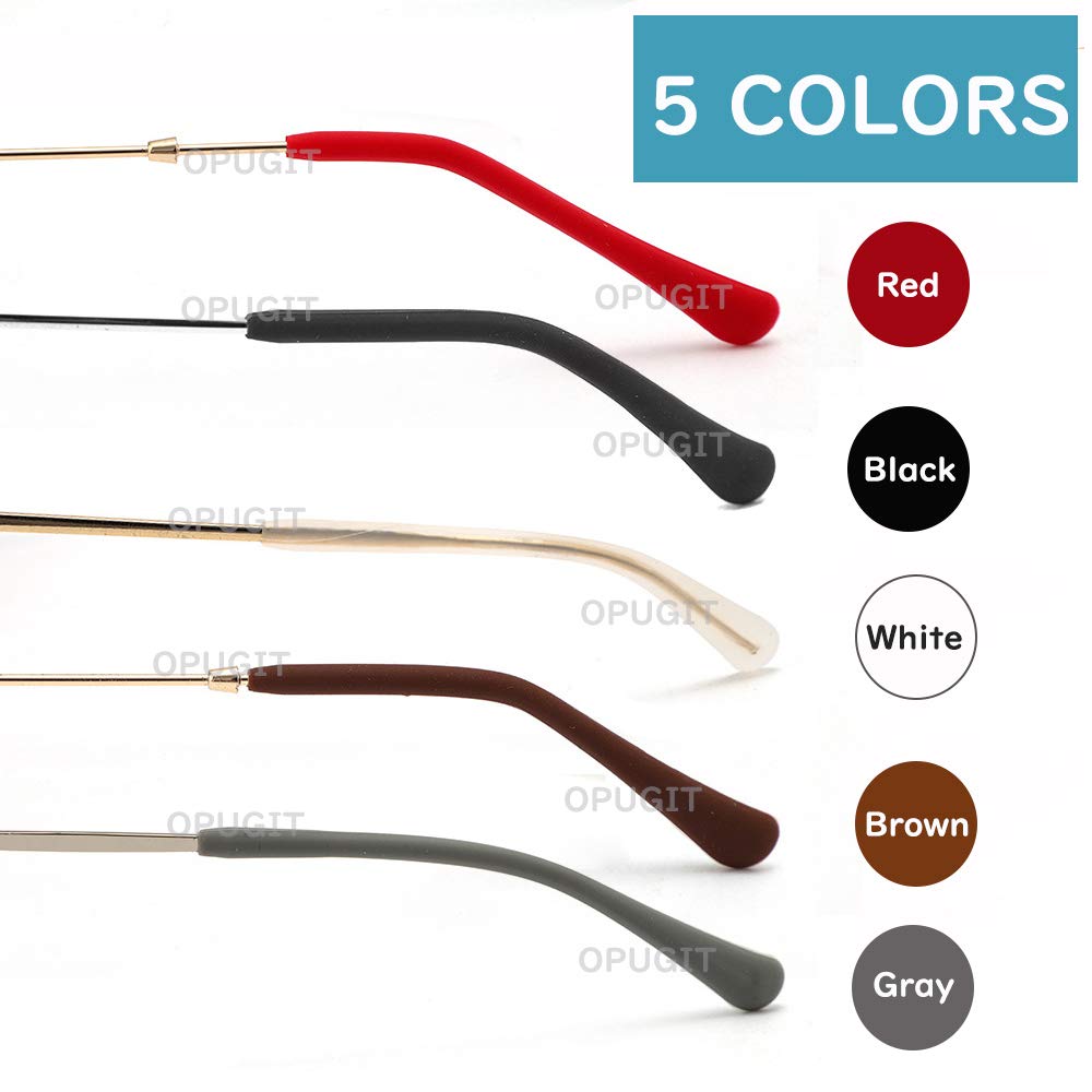 Soft silicone anti-slip eyeglass end tips