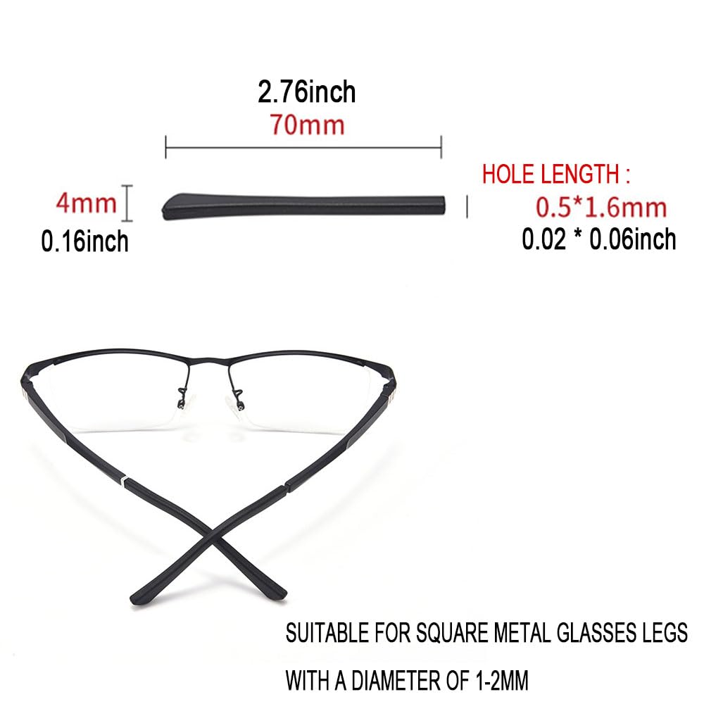 Close-up of the soft silicone eyeglass end tip ear sock piece