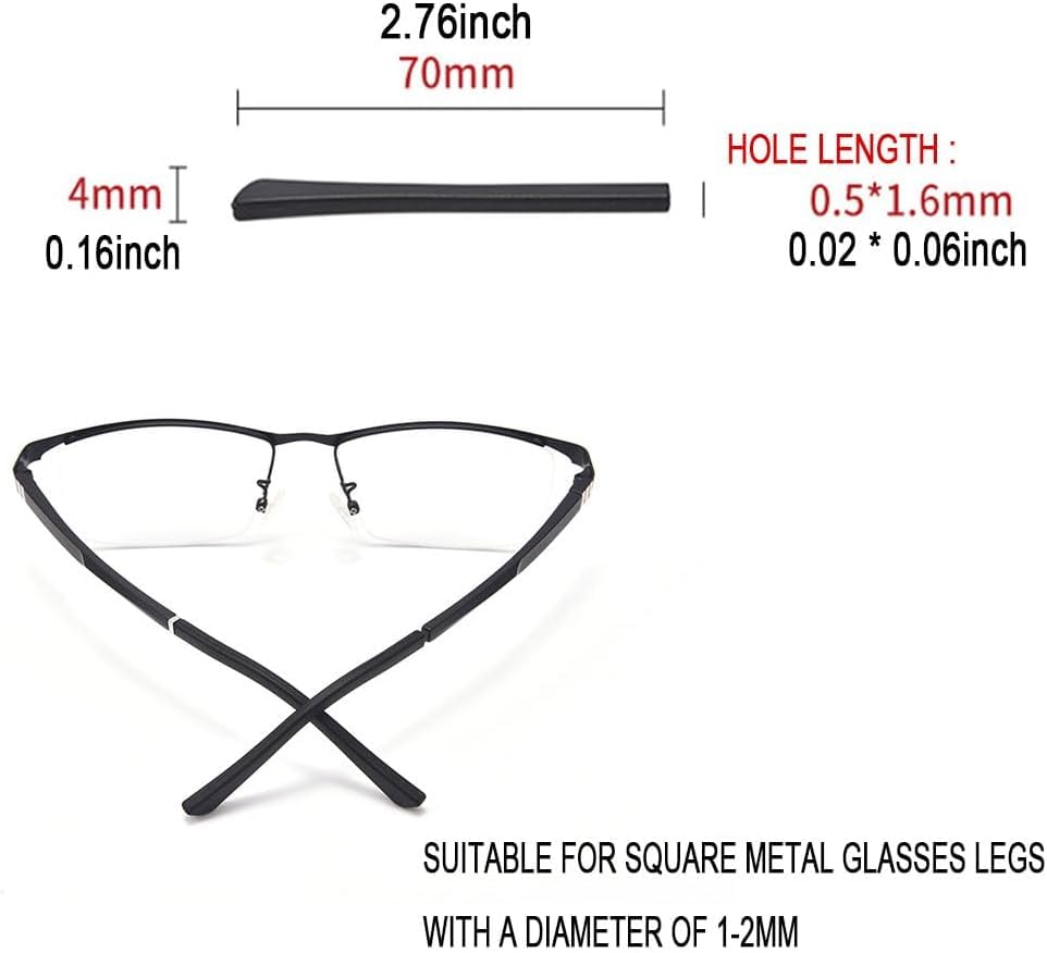 Eyeglass end tips ear sock pieces tube anti-slip silicone with packaging