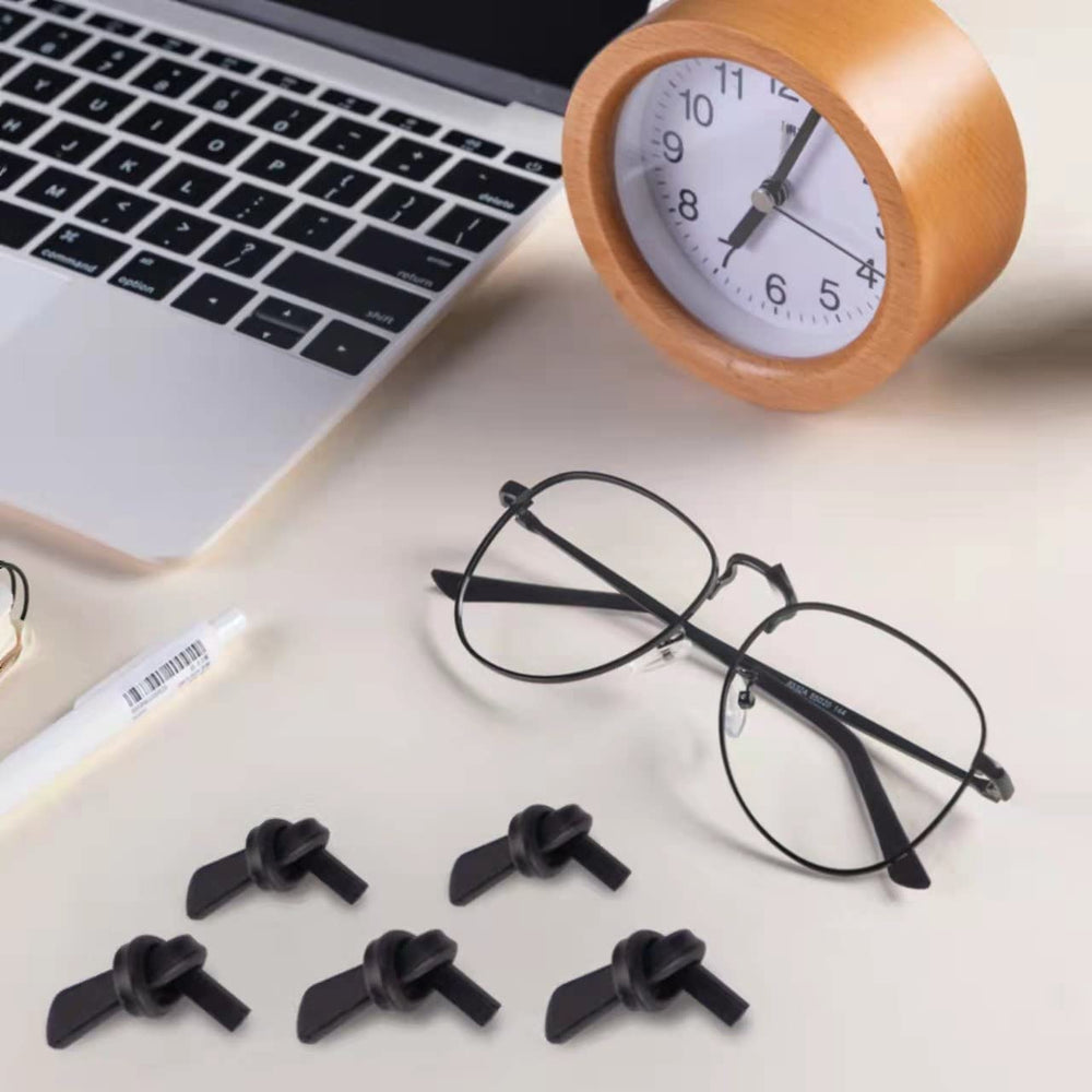 Universal fit black end tips for thin wire eyeglass arms