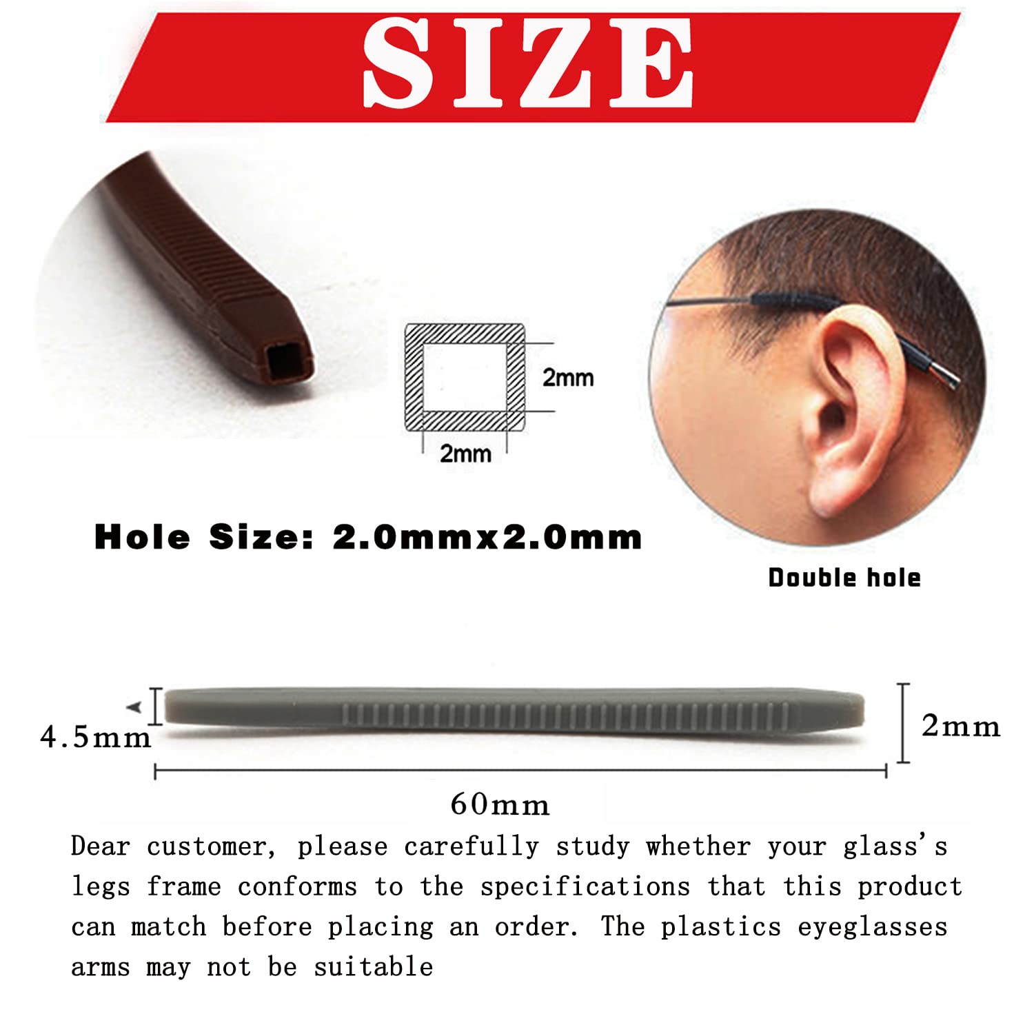 Replacement eyeglass end tips for temples