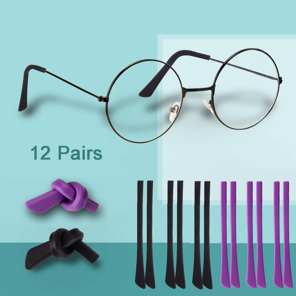 Purple eyeglass end tips for thin wire frames