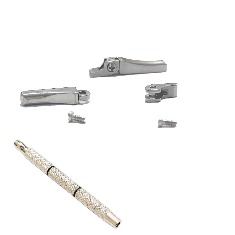 Eyeglass hinge replacement kit with spring hinge parts