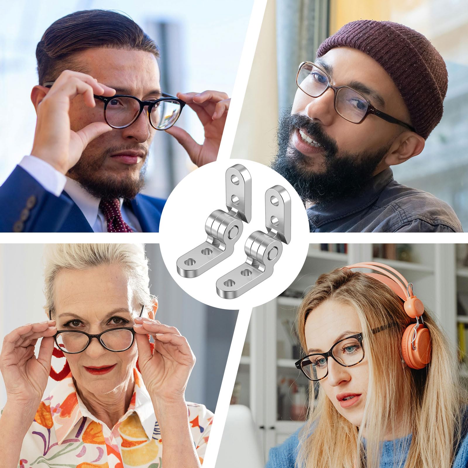 20 hinges included for 10 pairs of glasses