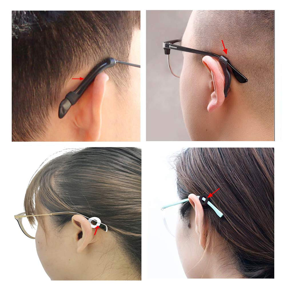 Eyeglass holder sleeve retainers in a set