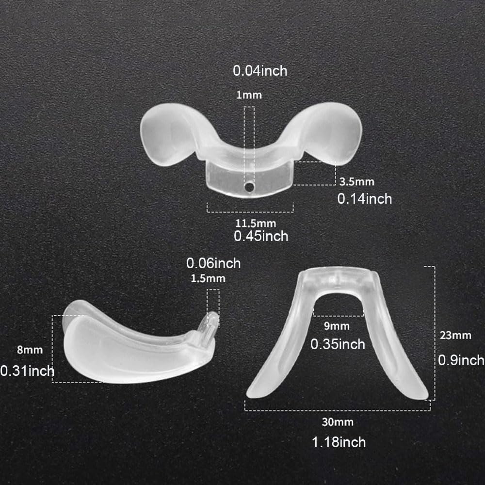 Replacement silicone nose pads for eyeglasses
