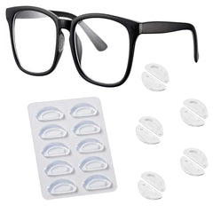 Clear eyeglass nose pads featuring air bag design