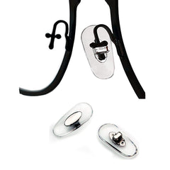 Eyeglass replacement nose pads close-up