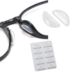 Clear soft silicone eyeglass nose pads close-up
