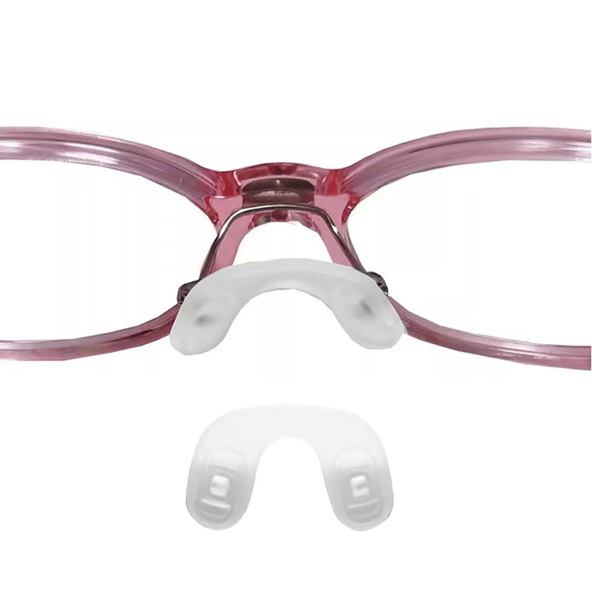 U-shaped silicone eyeglass nose pads