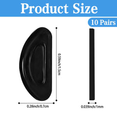 Close-up of silicone anti-slip nose pads for glasses