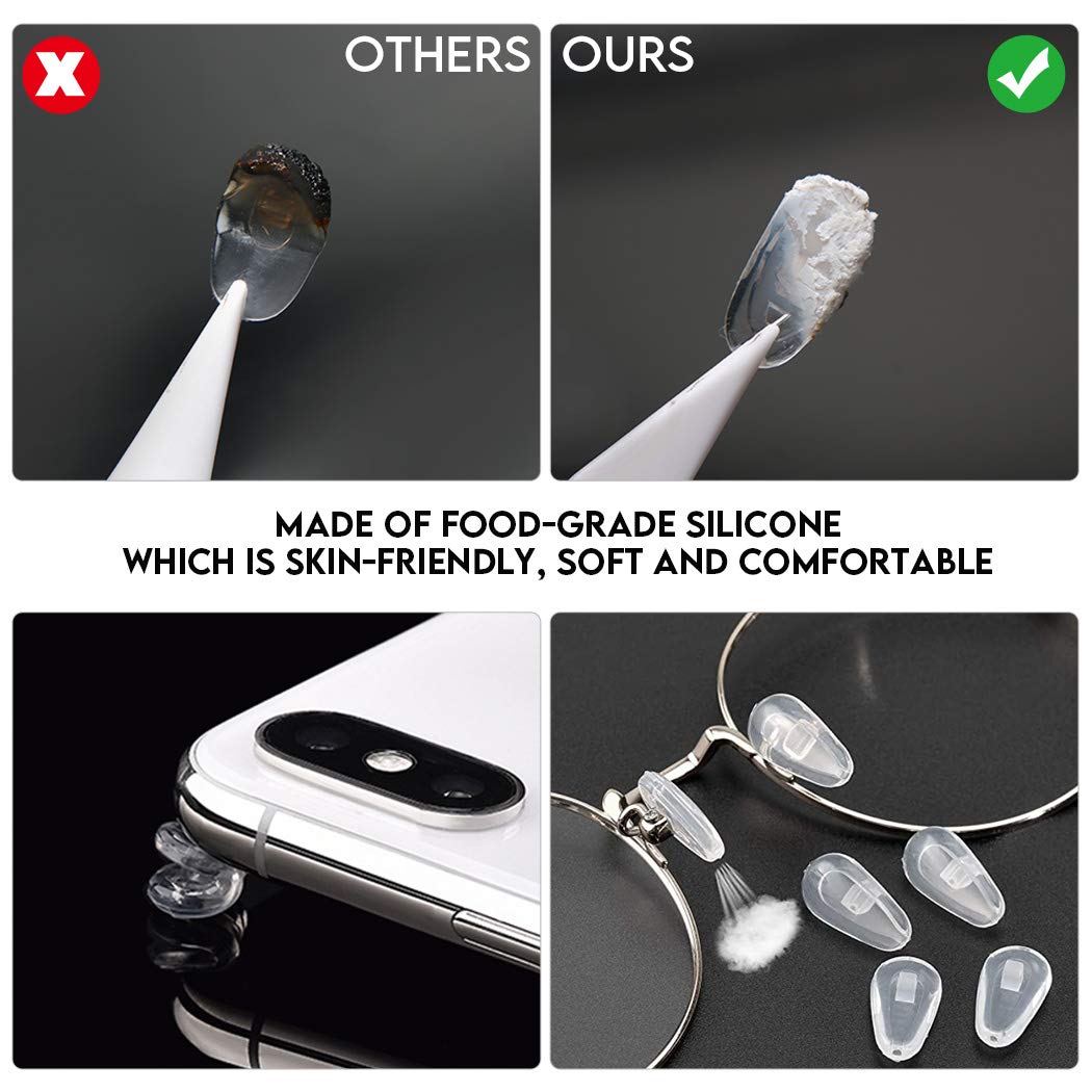 Close-up of metal nose pad