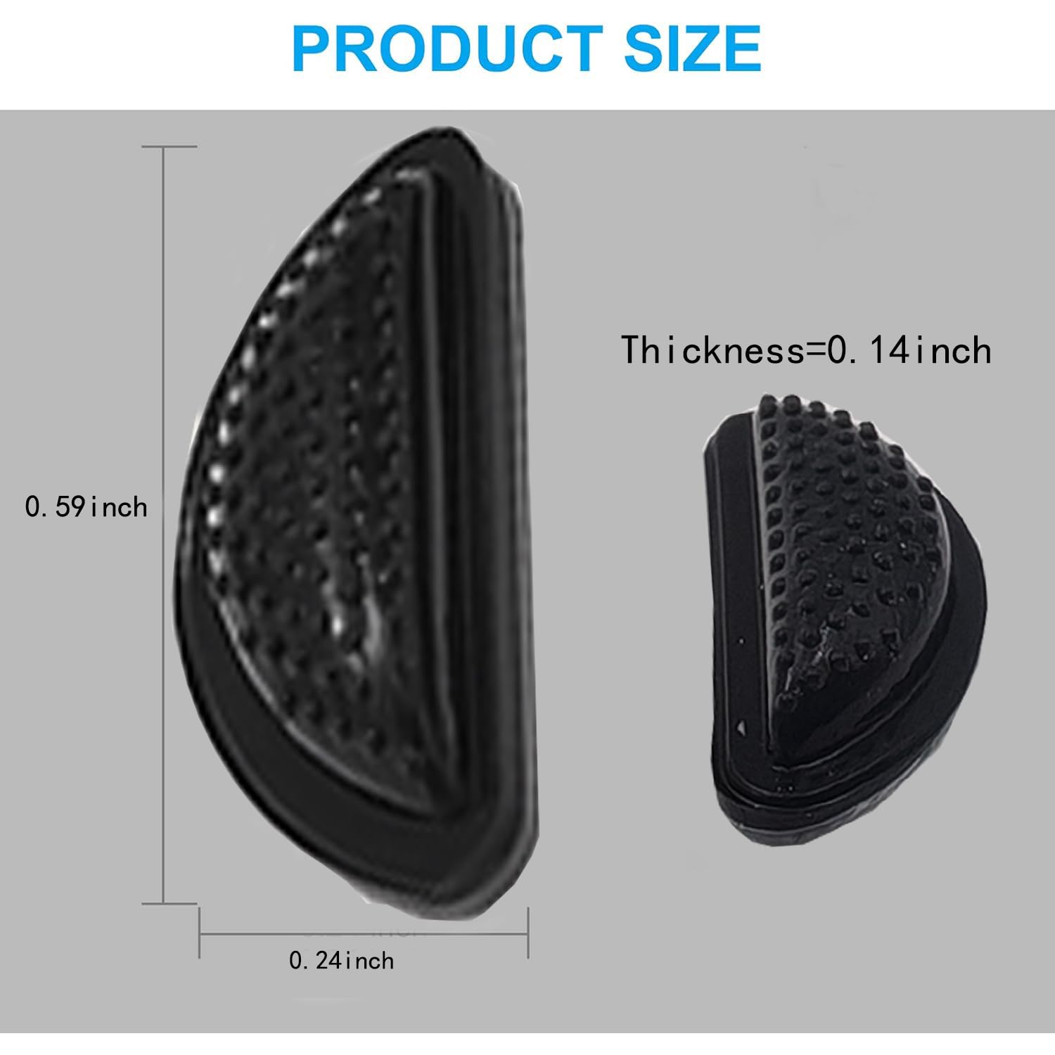 Close-up of anti-slip silicone nose pads for glasses