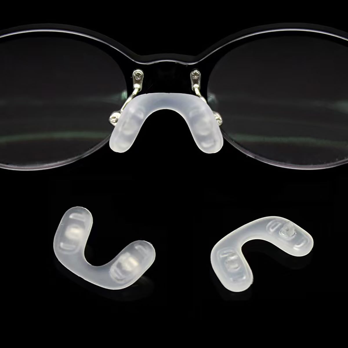 Transparent silicone nose pads for glasses