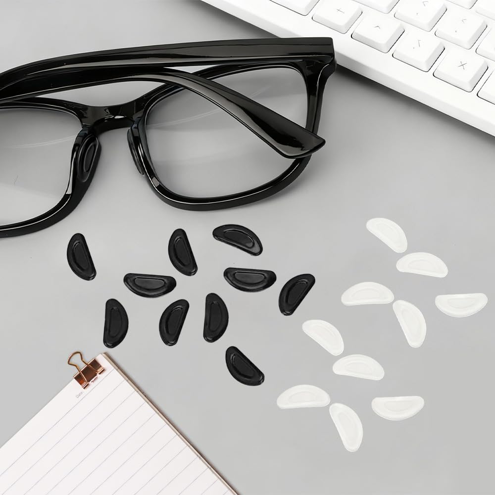 Nose pad applied to glasses showing secure fit