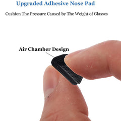 Self-adhesive nose pads applying to plastic frames