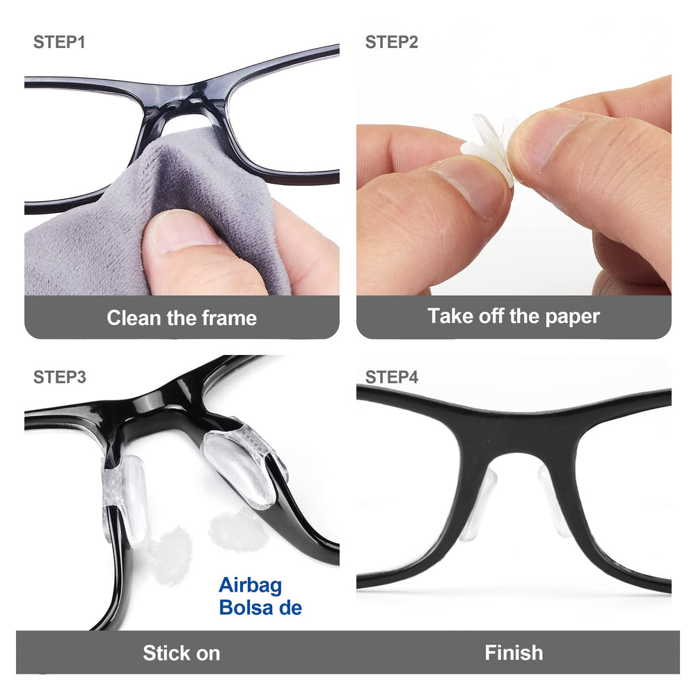 Nose pads thickness options 1.8mm, 2.5mm, and 2.8mm