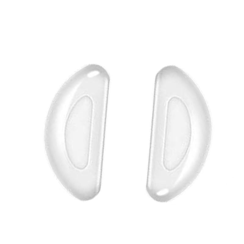 Nose pads attached to a glasses frame