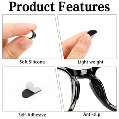 Durable silicone material for long-lasting eyeglass nose pads