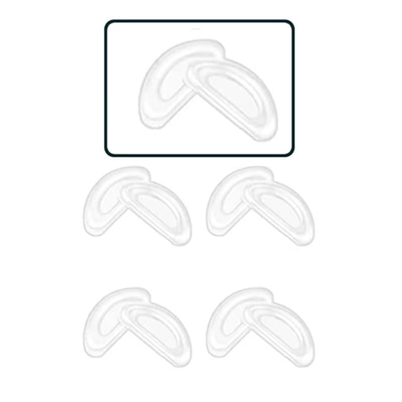 Packaging showing 5 pairs of adhesive nose pads