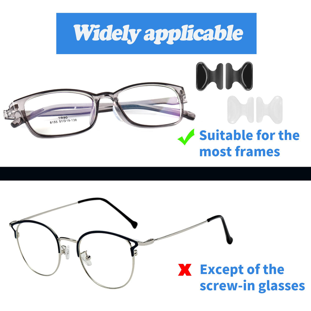 Anti-slip nose pads preventing glasses from slipping on nose