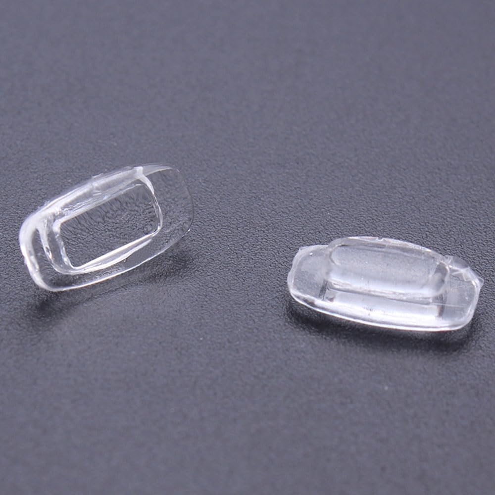10.5mm silicone eyeglass nose pads set of 3 pairs, square shape