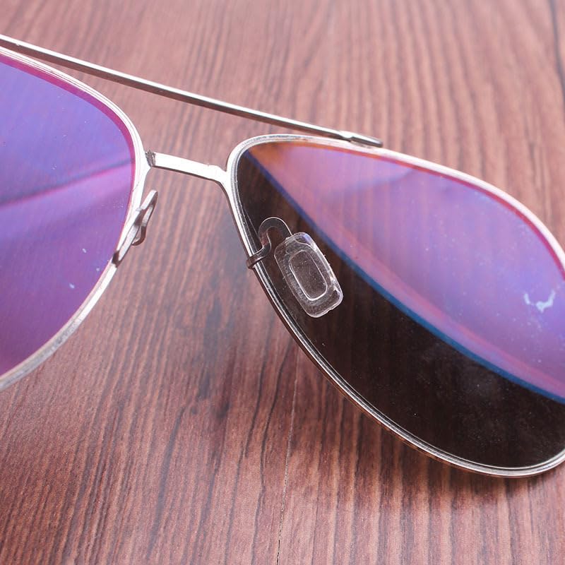 Replacement nose pads for sunglasses and eyeglasses, square silicone, 10.5mm