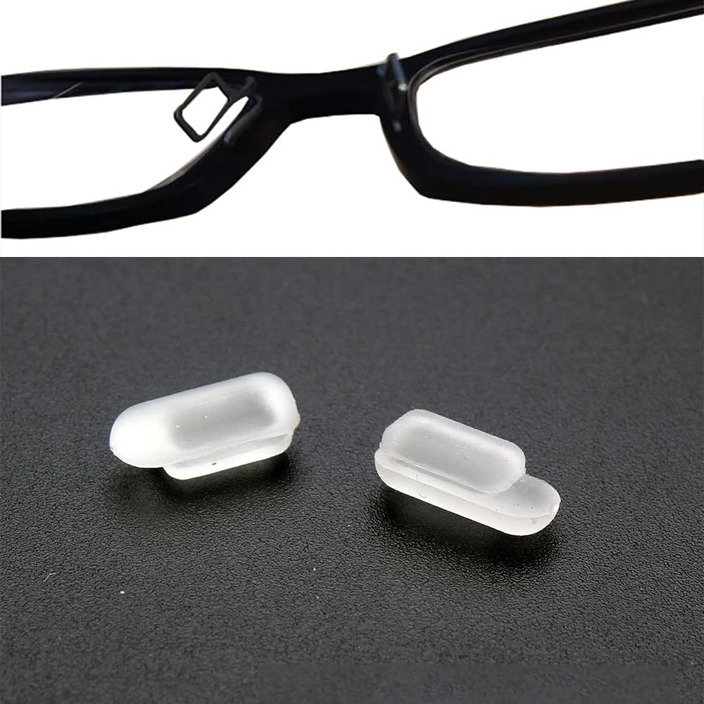 11mm square silicone eyeglass nose pad close-up