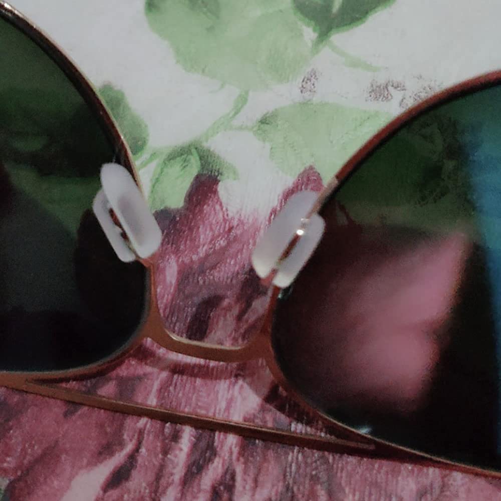 Pair of 11mm silicone nose pads for eyeglasses