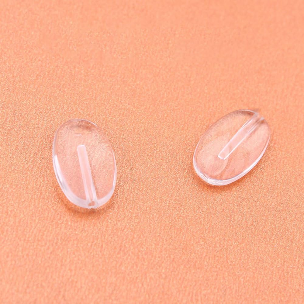 Plastic eyeglass nose pads (11x7mm) - 1 pair, front view