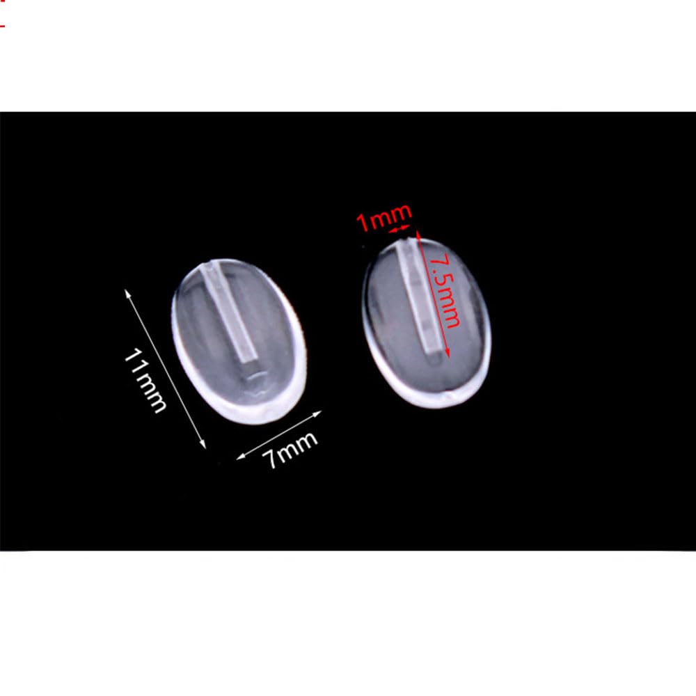 Push-in nose pads for eyeglasses - no screws needed (11x7mm)