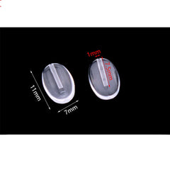 Push-in nose pads for eyeglasses - no screws needed (11x7mm)