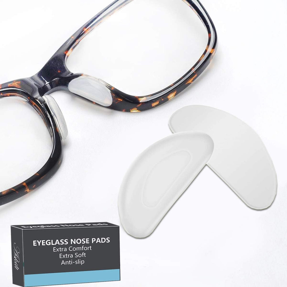 Clear silicone eyeglass nose pads set, 12 pairs