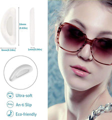 Close-up of ergonomic D-shape soft silicone nose pads
