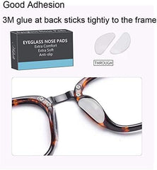 Anti-slip silicone nose pads on glasses frame