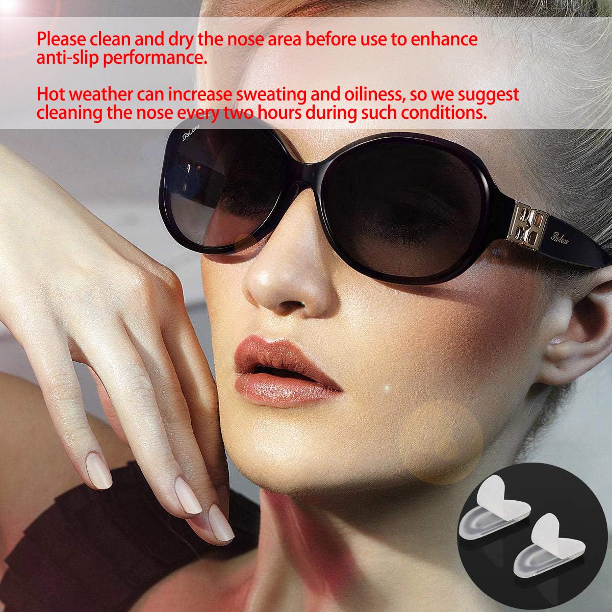 Packaging of 12-pair anti-slip silicone nose pads