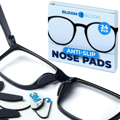 Bloom&Bloom eyeglass nose pads 12-pack in black adhesive