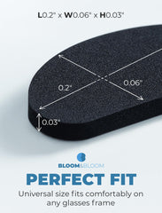 3M adhesive nose pads securely attached to frame