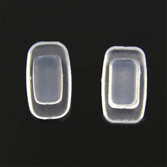 Push-in and slide-in silicone nose pads mounting for glasses